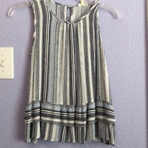 Blue and White Striped Tanks